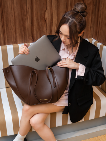 Zinnia Work Tote (Fudge)