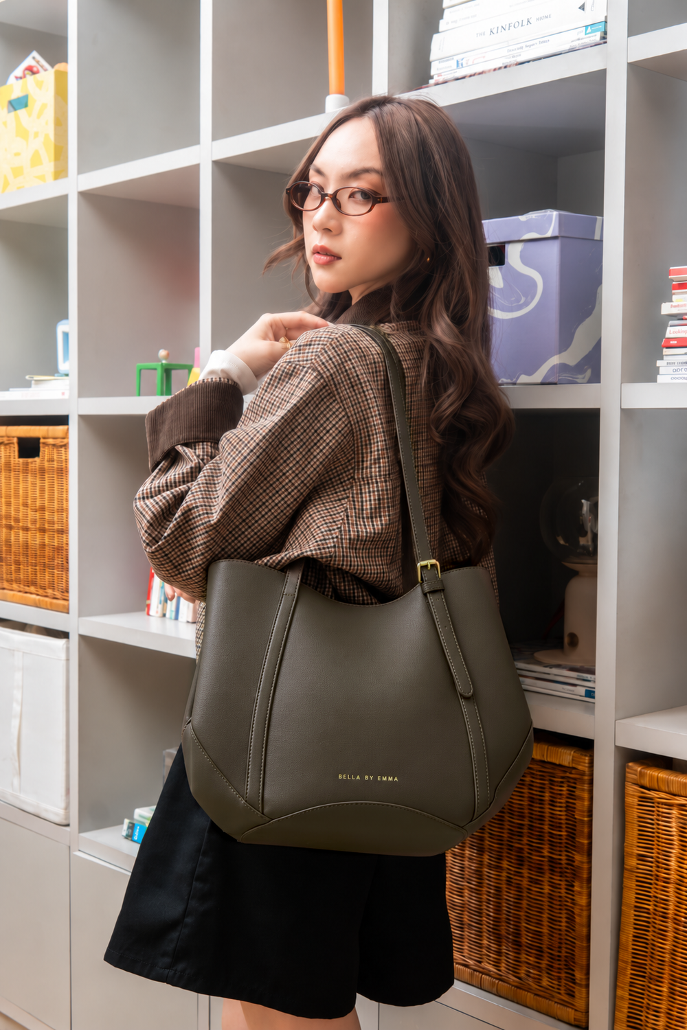 Zinnia Work Tote (Moss Grey)