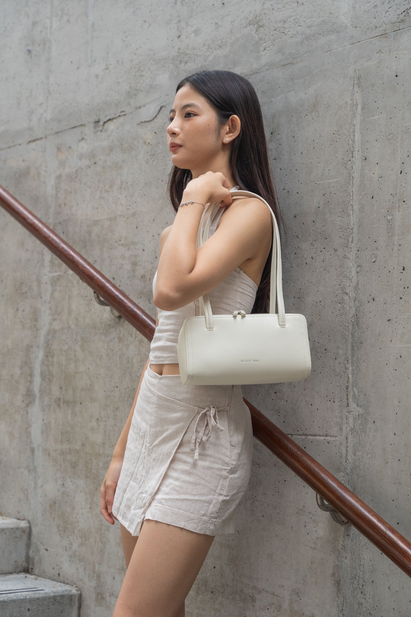 Khristie Shoulder Bag (Ivory)