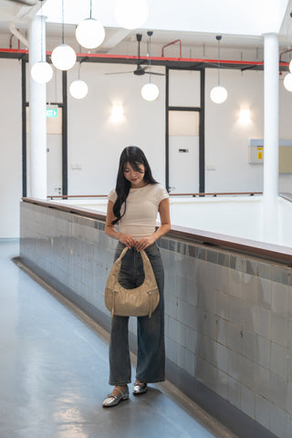 Kiera Cargo Hobo Bag (Almond)