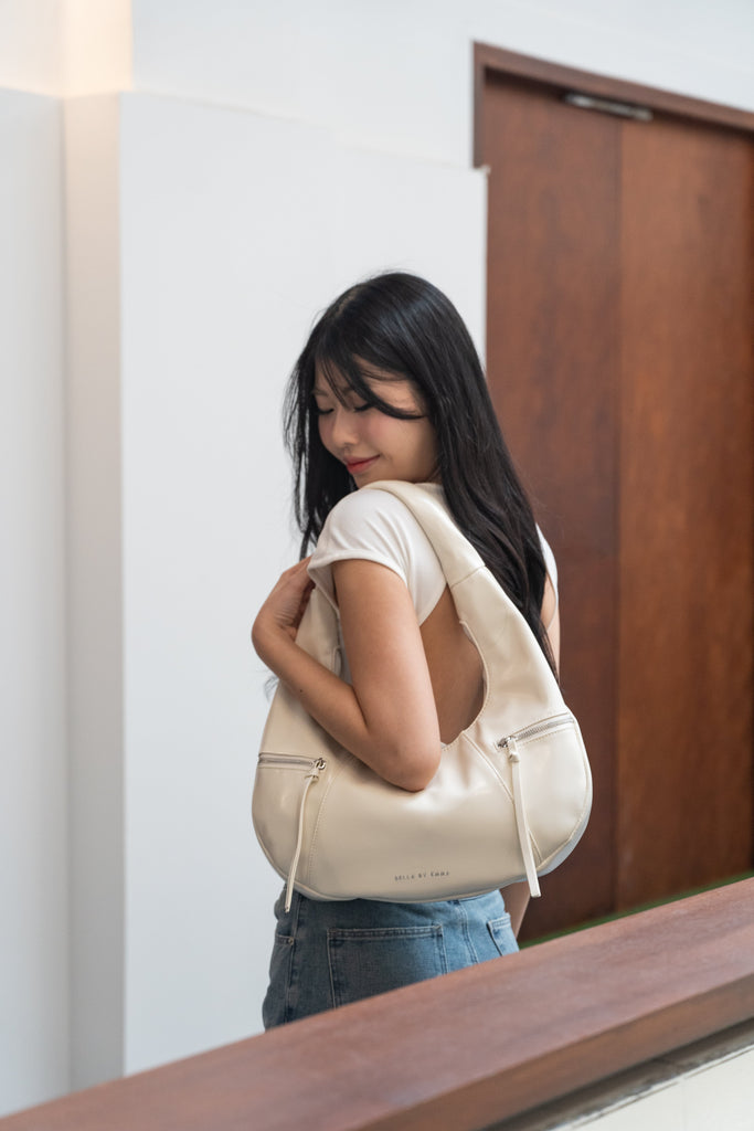 Kiera Cargo Hobo Bag (Ivory)