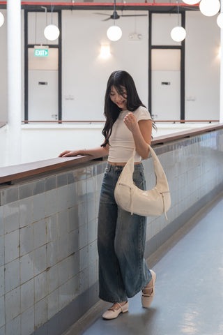 Kiera Cargo Hobo Bag (Ivory)