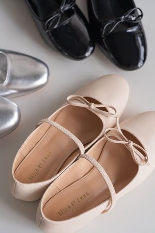 Evie Mary Jane Flats (Nude Pink)