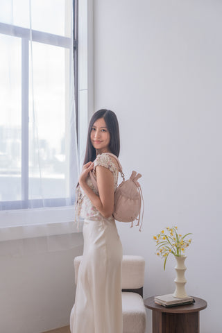 Cloud Duo Scrunchie (Valentine Pink)