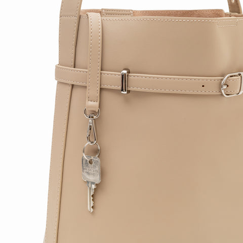 Aria Bucket Bag (Taupe - Vegan Leather)
