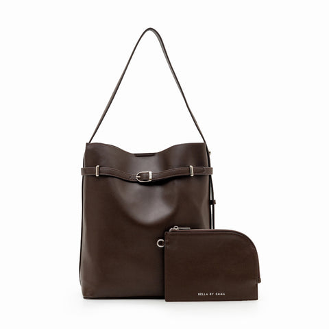 Aria Bucket Bag (Ebony - Vegan Leather)