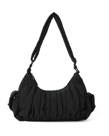 Zora Pleated Cargo Bag (Black - Nylon)