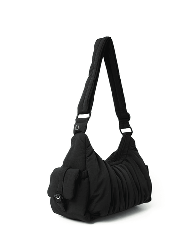 Zora Pleated Cargo Bag (Black - Nylon)