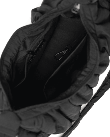 Zora Pleated Cargo Bag (Black - Nylon)