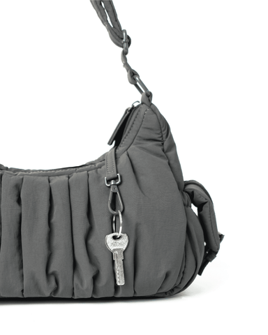 Zora Pleated Cargo Bag (Millstone Grey - Nylon)