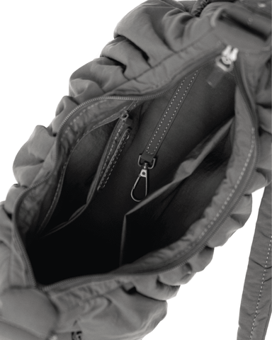 Zora Pleated Cargo Bag (Millstone Grey - Nylon)