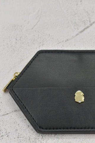 Odelia Hexagon Wallet (Black)