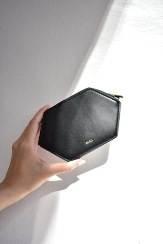 Odelia Hexagon Wallet (Black)