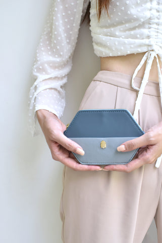 Odelia Hexagon Wallet (Blue)