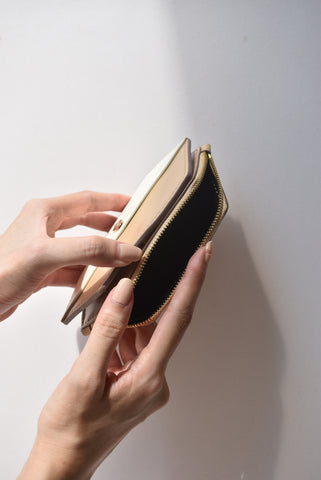 Odelia Hexagon Wallet (Brown and Cream)