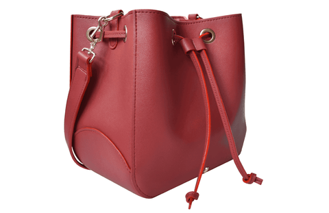 Hallie Bucket Bag (Berry Red)
