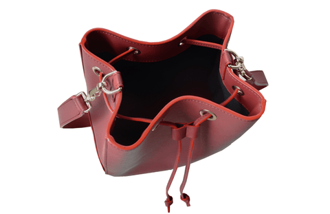 Hallie Bucket Bag (Berry Red)