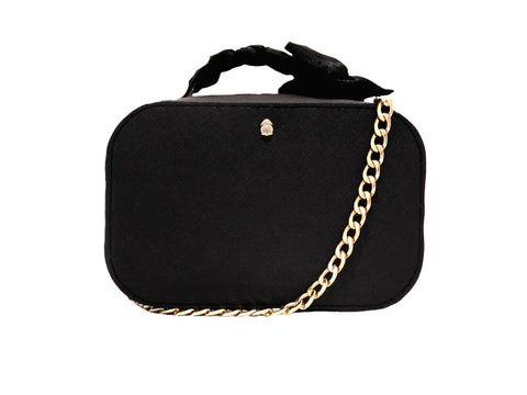 Soleil Structured Camera Bag with Chain (Sombre Black)